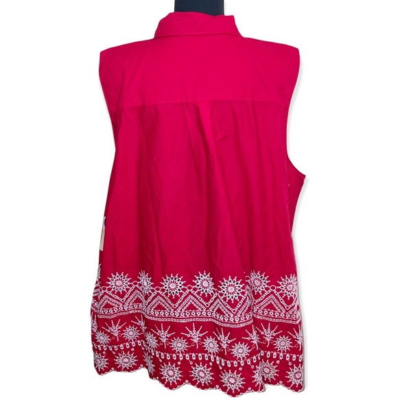 St. John’s bay floral tank blouse - Picture 3 of 5